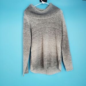 AB Studio Size Small Gray Cowl Neck Sweater